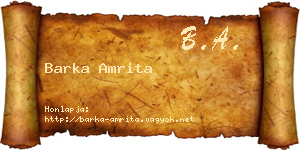 Barka Amrita névjegykártya